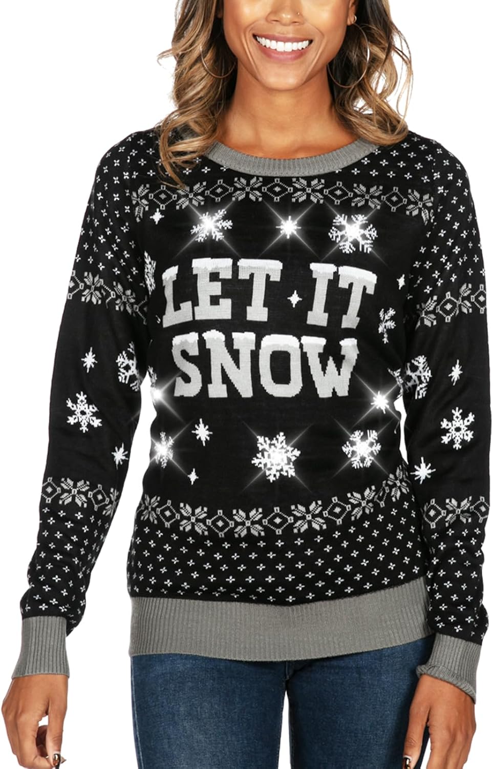 Light-Up Christmas Sweaters for Women - Tipsy Elves Ugly Pullovers