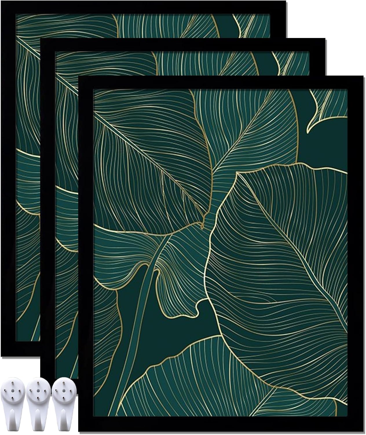Black Picture Frame Set of 3 for 16x20 Photos and Art