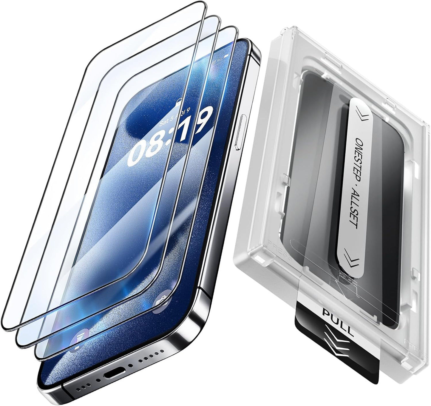 3 Pack Screen Protector for iPhone 14 Pro Max with Auto Kit