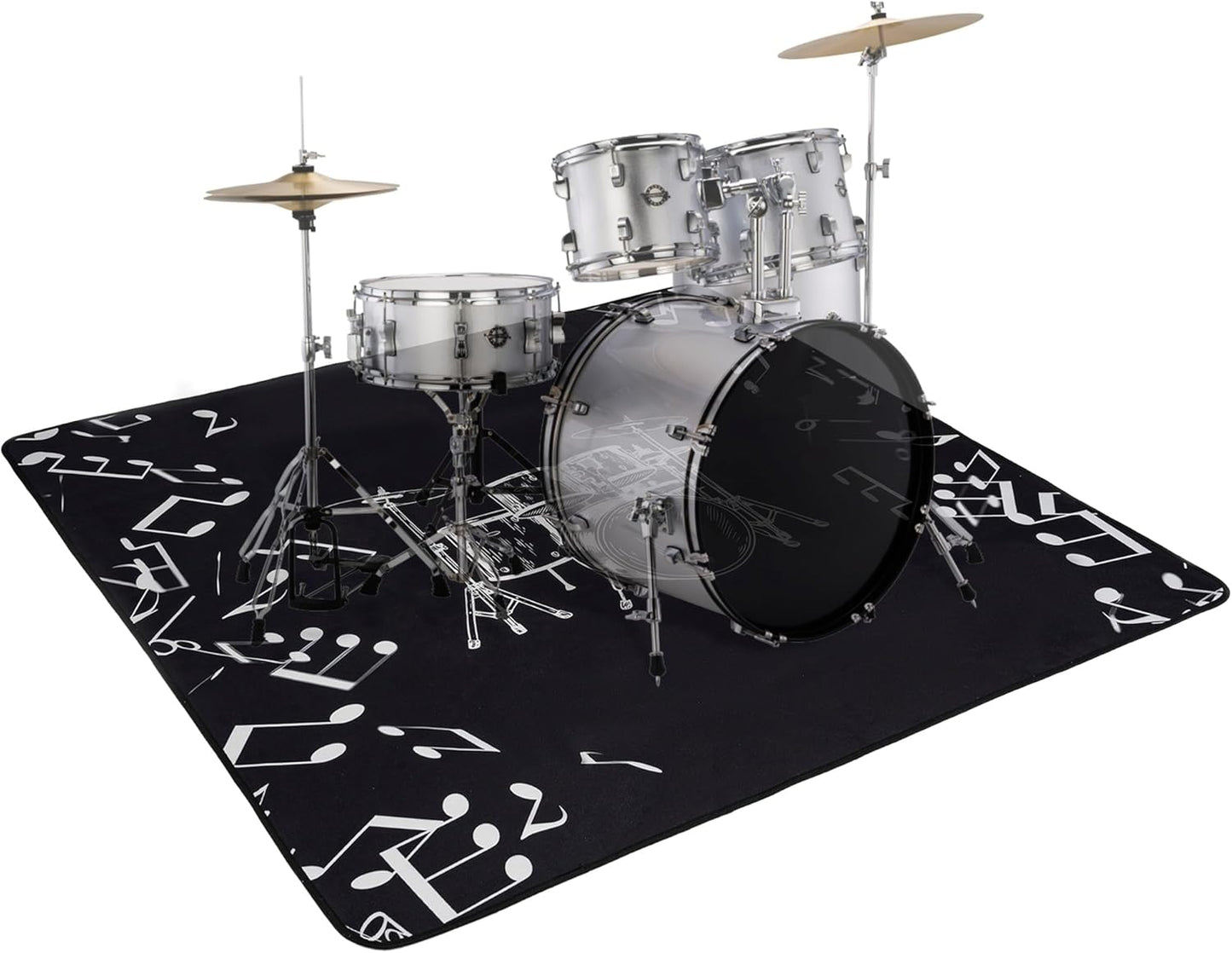 4.6Ft x 5.9Ft Drum Mat with Non-Slip Grip for Musicians
