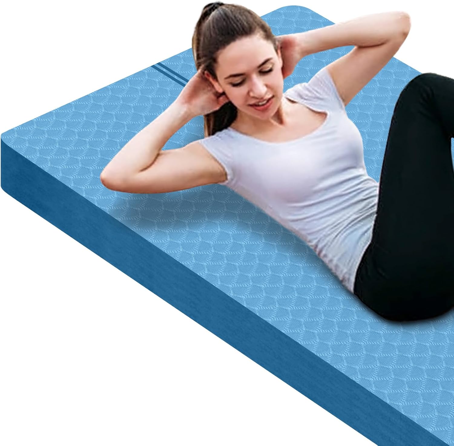 nuveti Large Exercise Mat - Extra Thick for Ultimate Comfort!