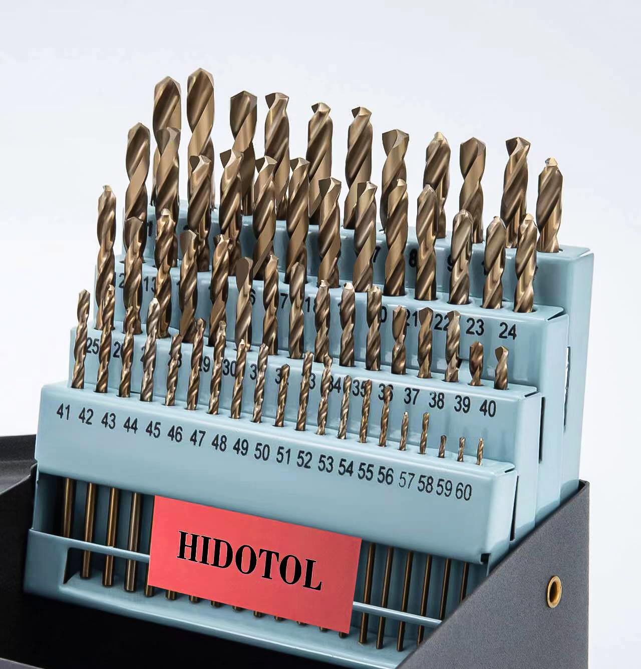 60PCS Cobalt Drill Bit Set for Hardened Metal and Wood