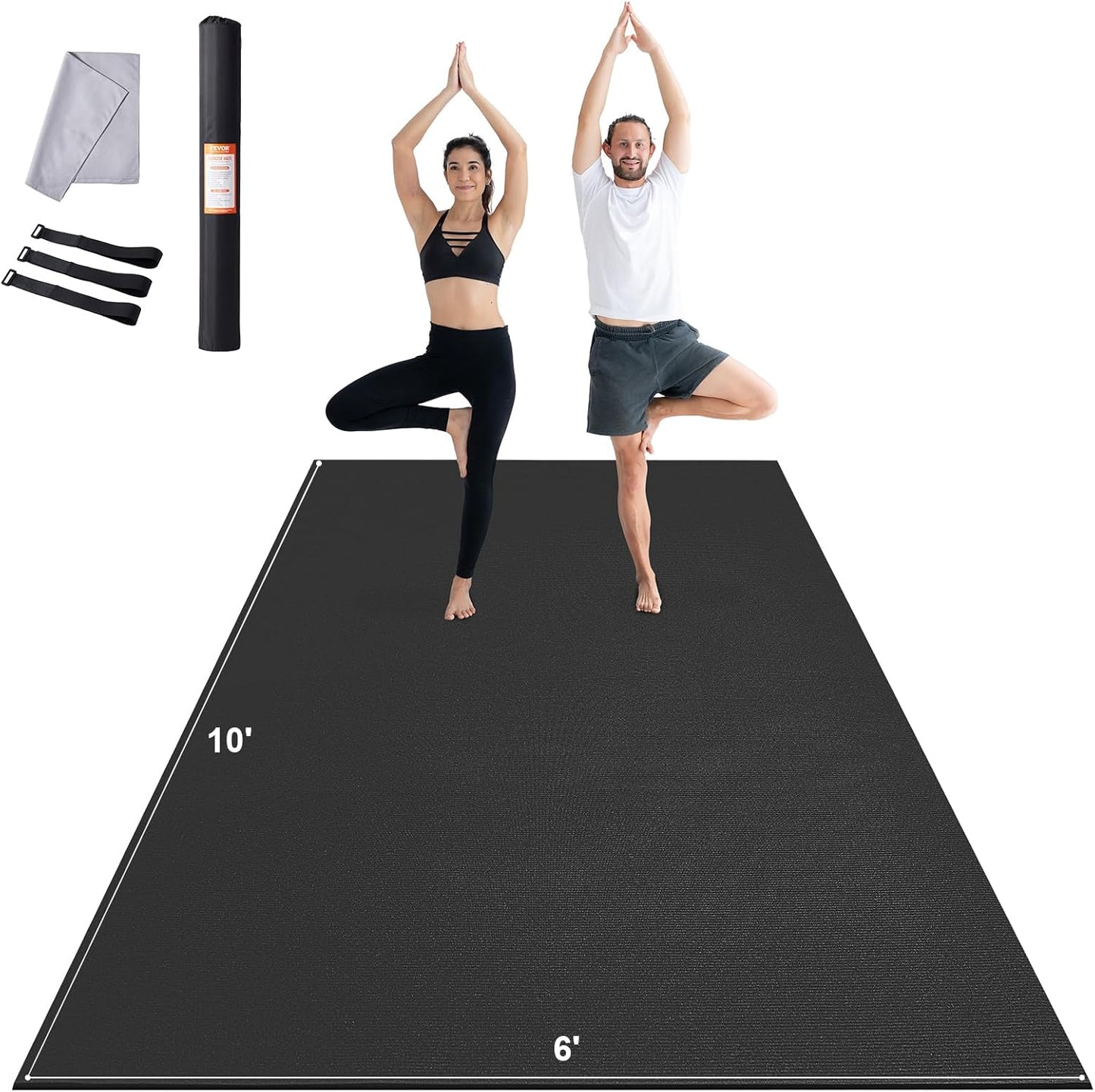 VEVOR Large Exercise Mat for Home Yoga and Fitness Workouts
