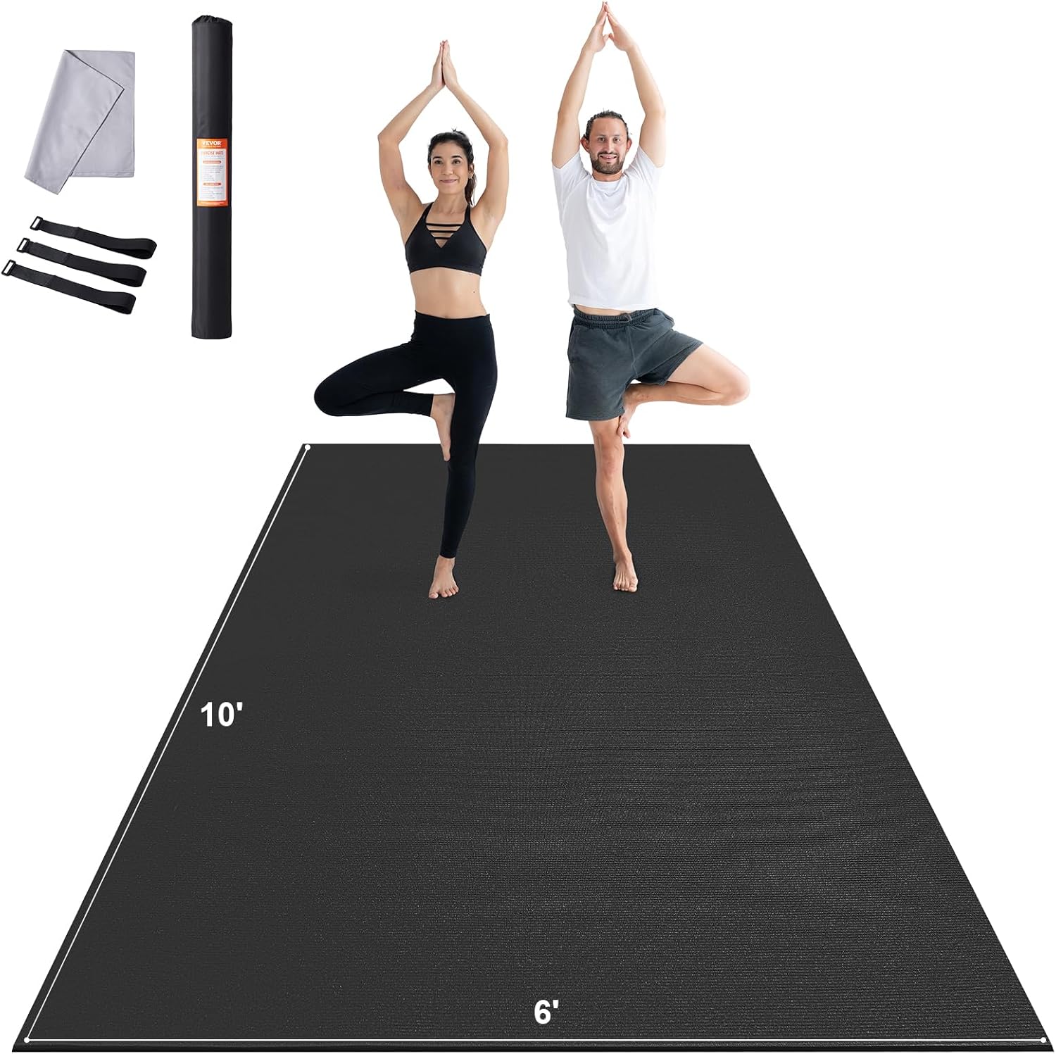 VEVOR Large Exercise Mat for Home Yoga and Fitness Workouts
