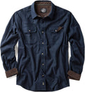 CQR Men's 100% Cotton Button Down Flannel Shirt - Warm (Style TKGK)