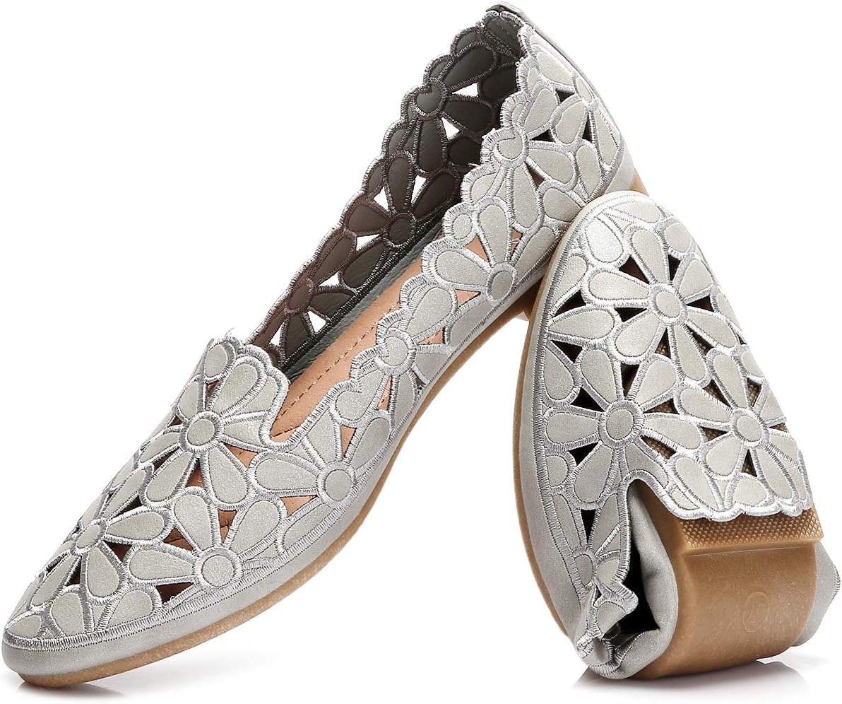 Floral Ballet Flats for Women - Comfortable Slip On Shoes