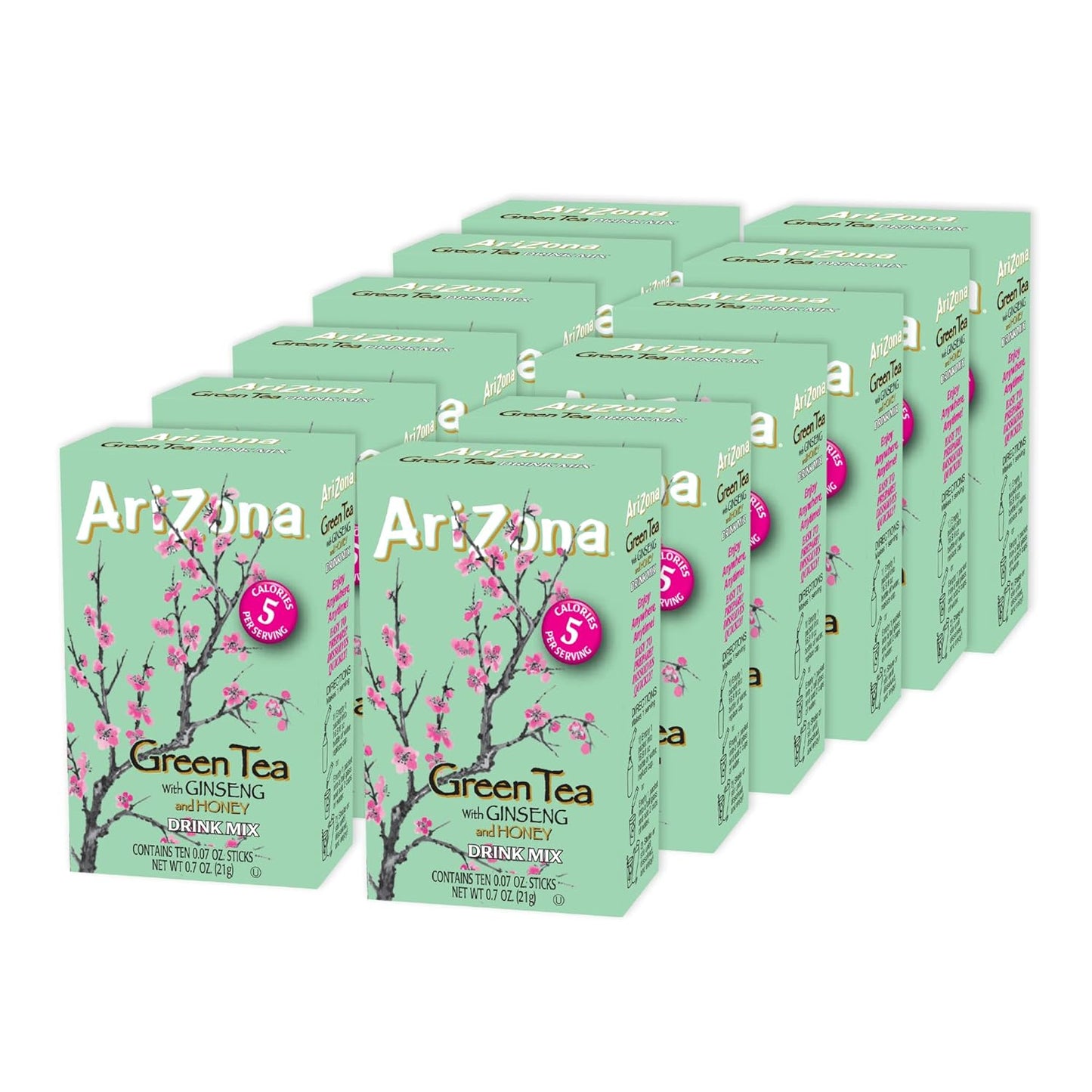 AriZona Green Tea with Ginseng and Honey Drink Mix - 120 Sticks