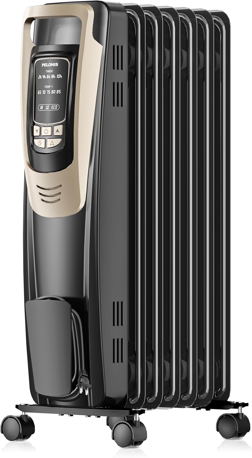 PELonis Oil Filled Radiator Heater with Remote and Thermostat