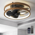 13 in Low Profile Ceiling Fan with Light and Remote - Quiet Flush