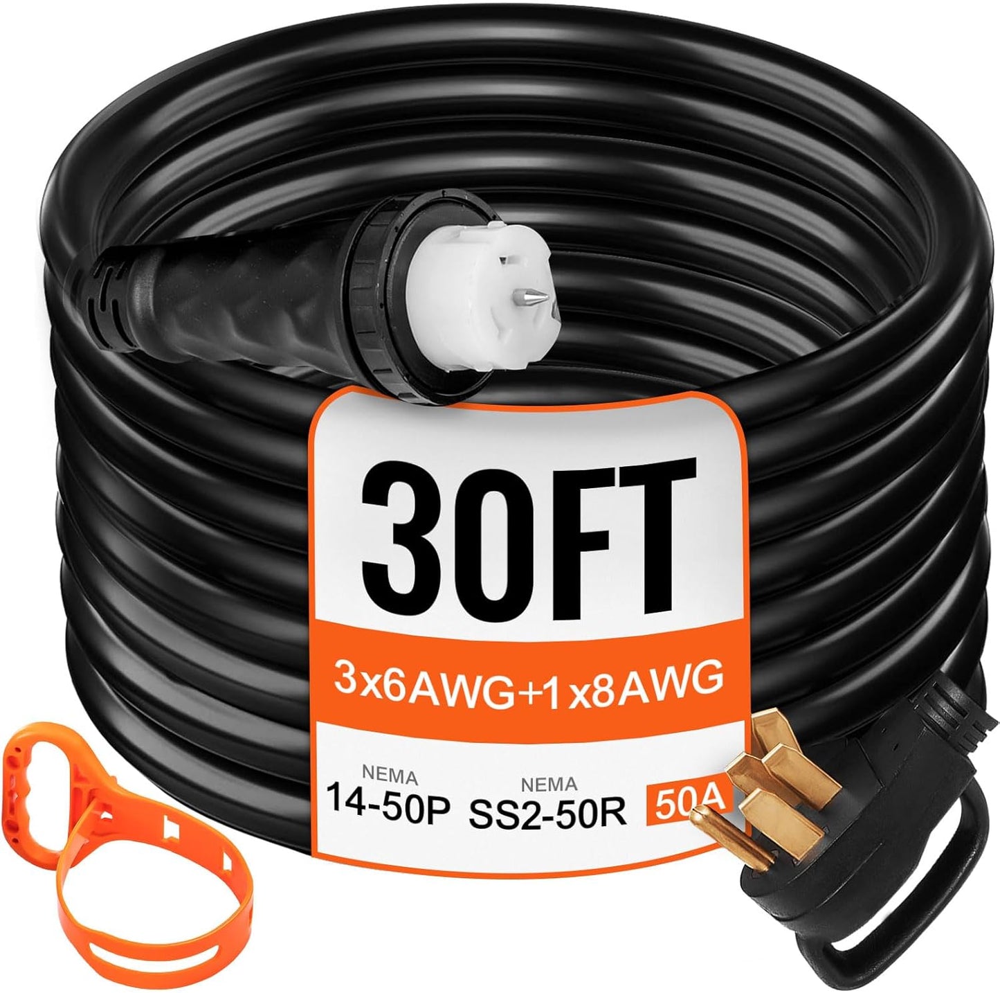 VEVOR 30 FT 50 Amp Generator Extension Cord for Reliable Power
