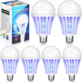 Bug Zapper Light Bulb 6 Pack - 2 in 1 Mosquito Control and LED Light