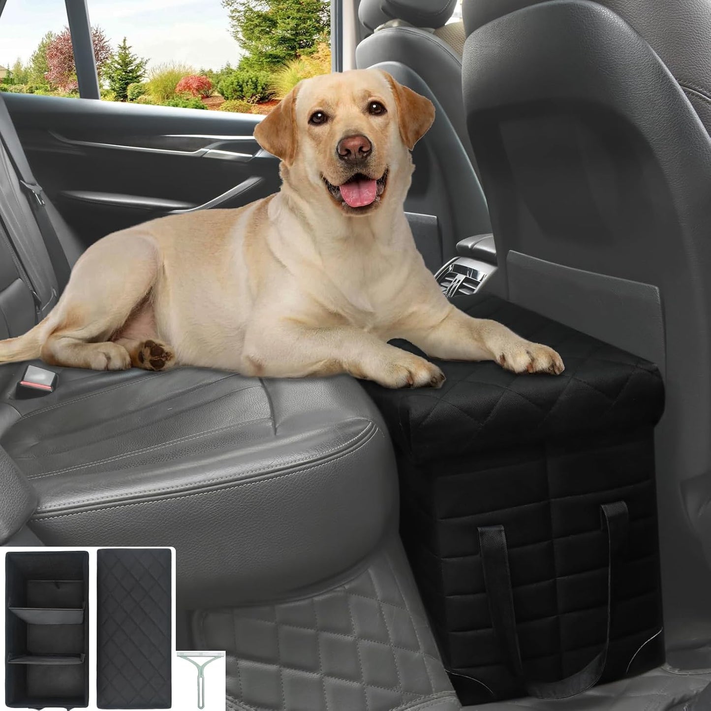 GJEASE Car Back Seat Extender for Large Dogs Up to 200lbs