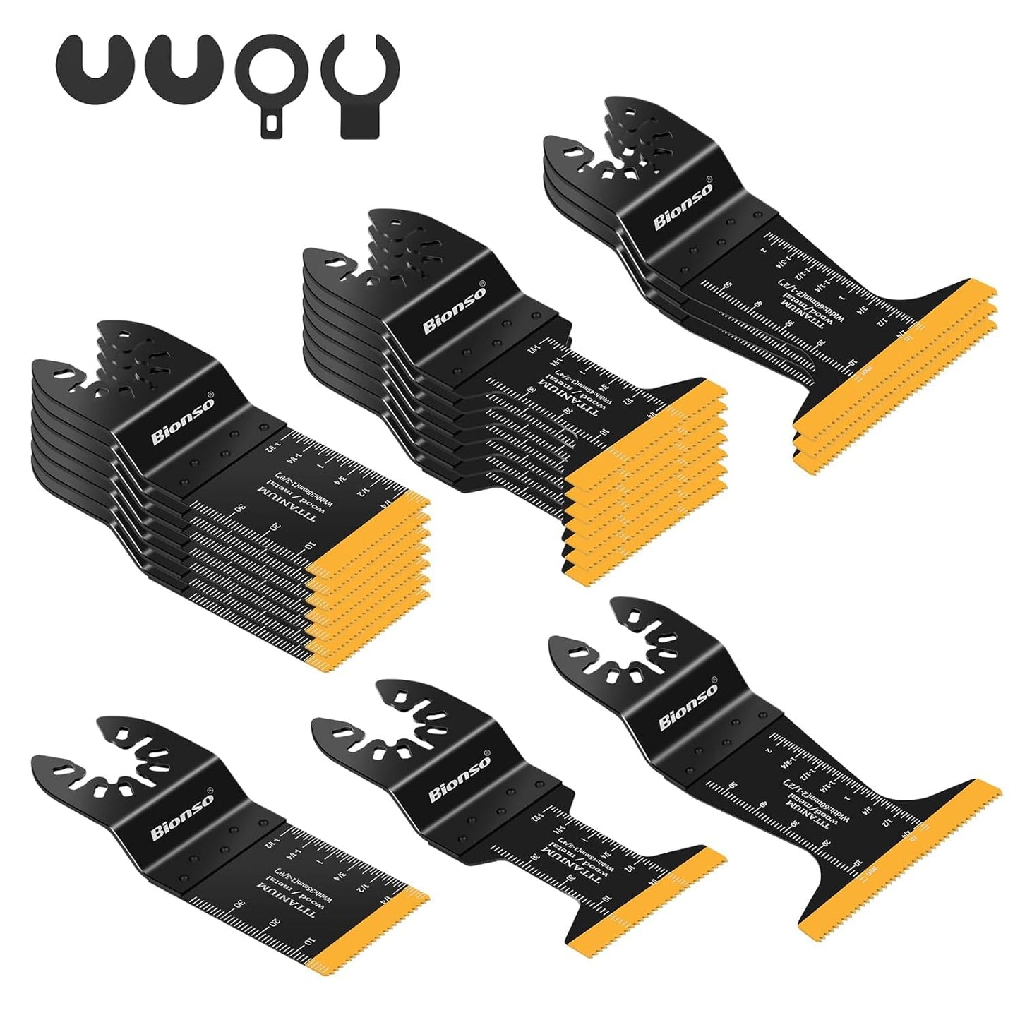 Bionso 20PCS Titanium Oscillating Tool Blades for Professionals
