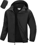 Packable Rain Jacket for Men - Waterproof Lightweight Rain Shell