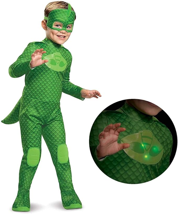 Disguise Deluxe PJ Masks Kids Gekko Light Up Costume Review