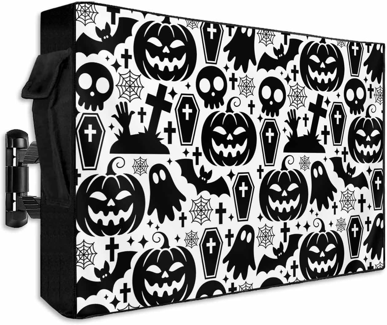 Outdoor TV Cover for 52 to 55 Inch Screens with Skull Design