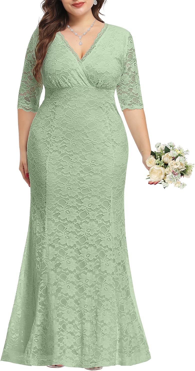 Elegant Plus Size Mermaid Wedding Dresses for Bride Events