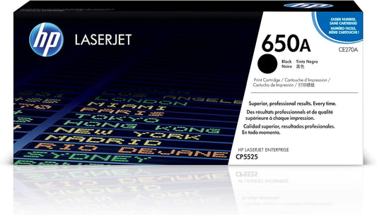 HP 650A Black Toner | Compatible with HP CP5525 | High-Quality Printing