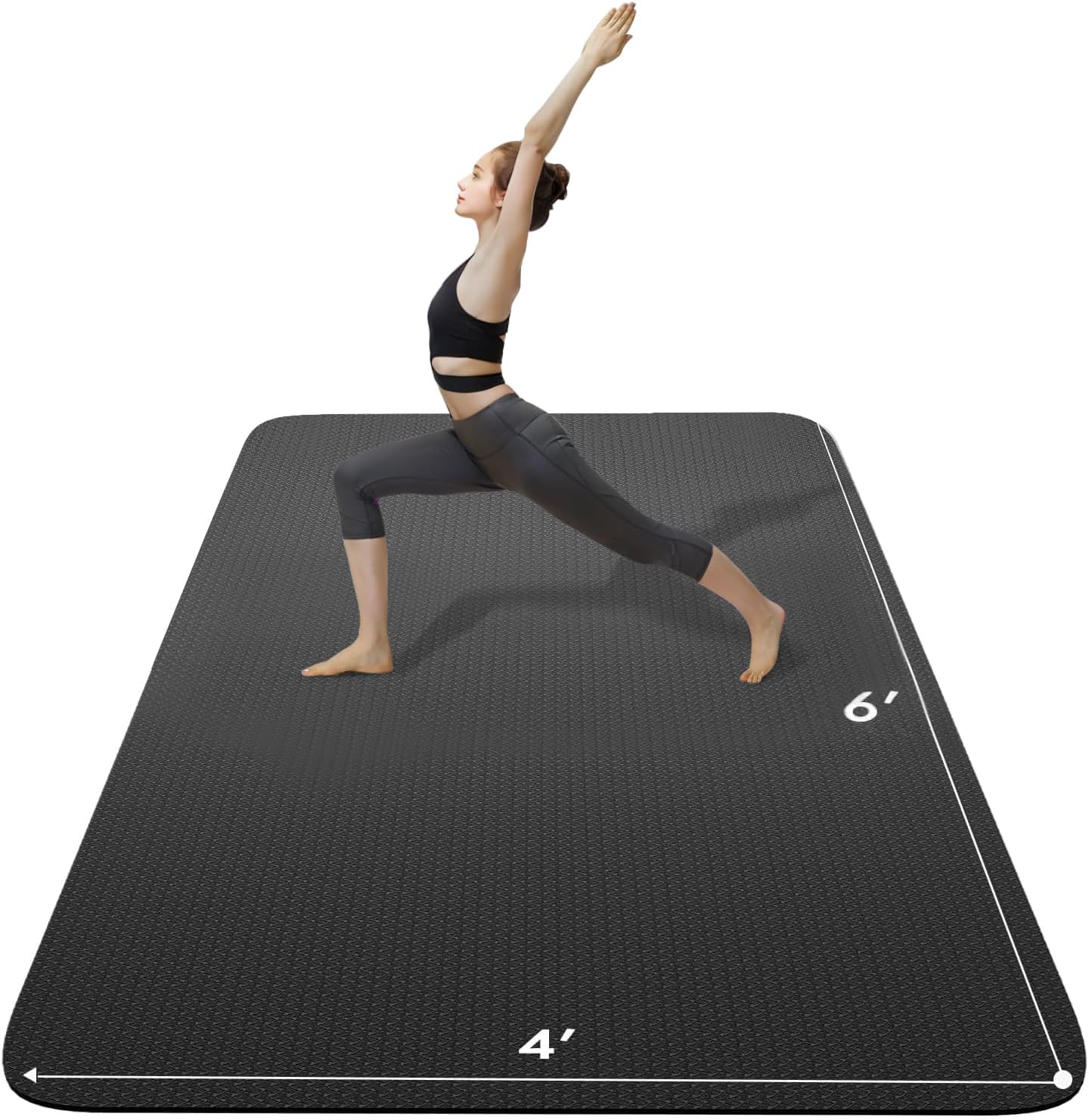 FrenzyBird Large Yoga Mat 6ftx 4ft for Ultimate Comfort and Grip