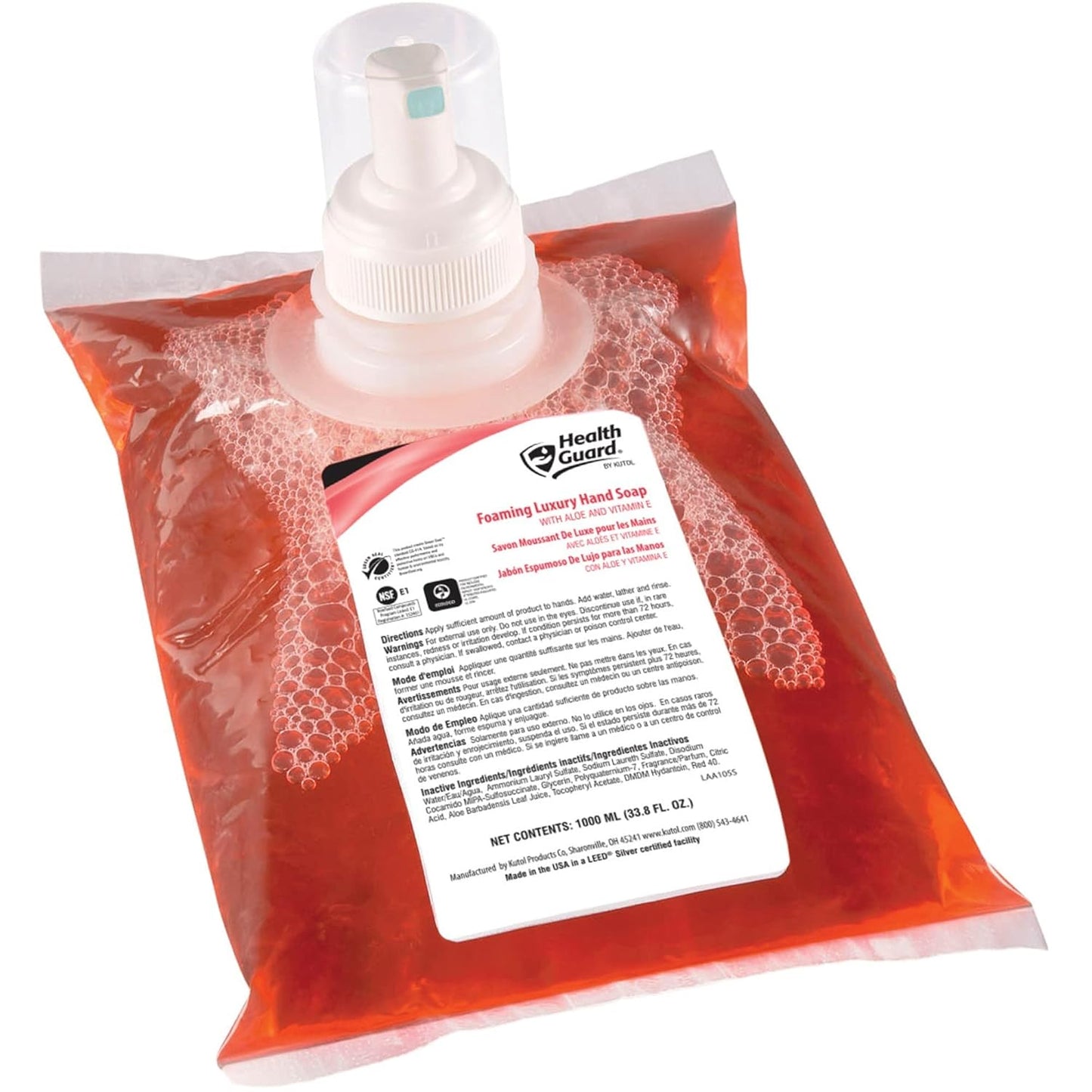 Kutol Health Guard Foaming Luxury Hand Soap Refill Pack of 6