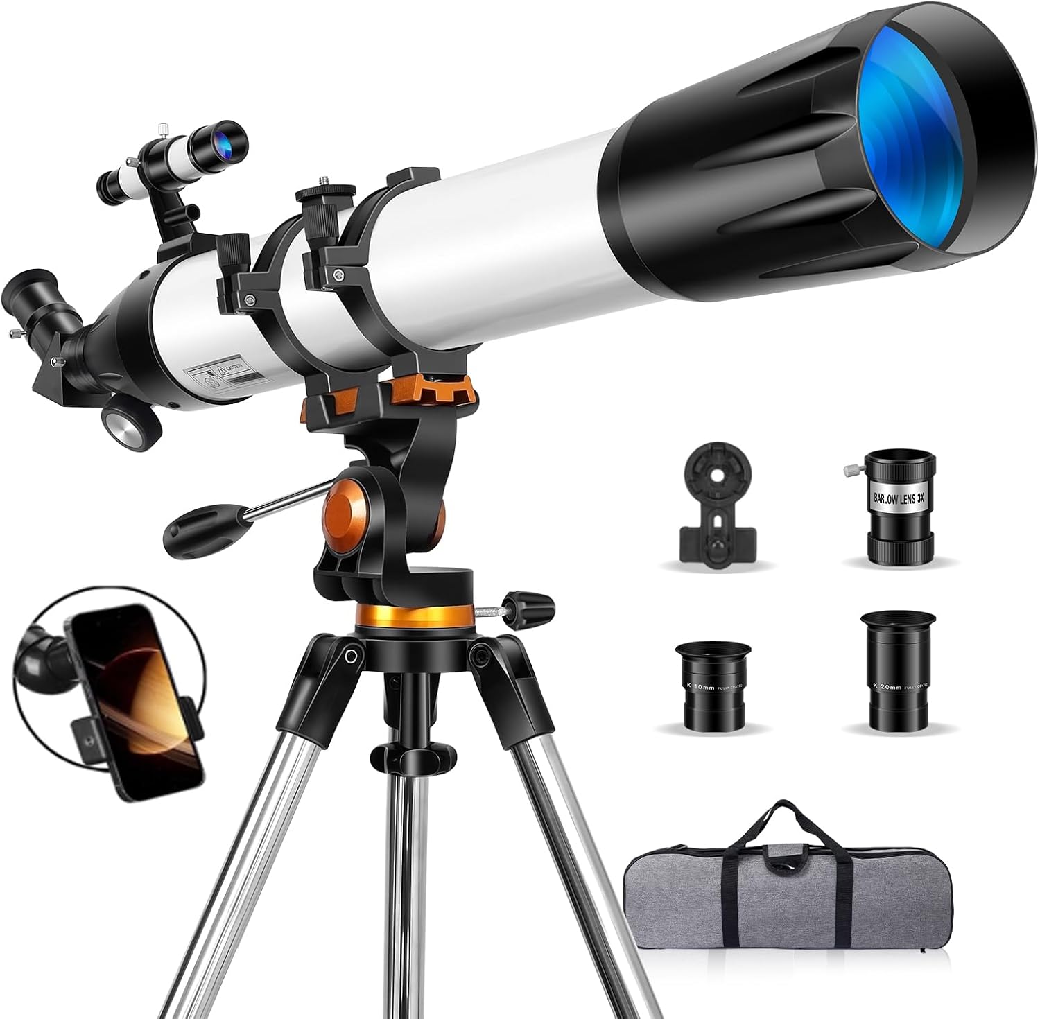 High Powered 90mm Aperture Telescope for Adults and Beginners