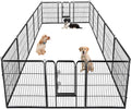 Dog Playpen 40 in 16 Panels - Heavy Duty Metal Exercise Pen