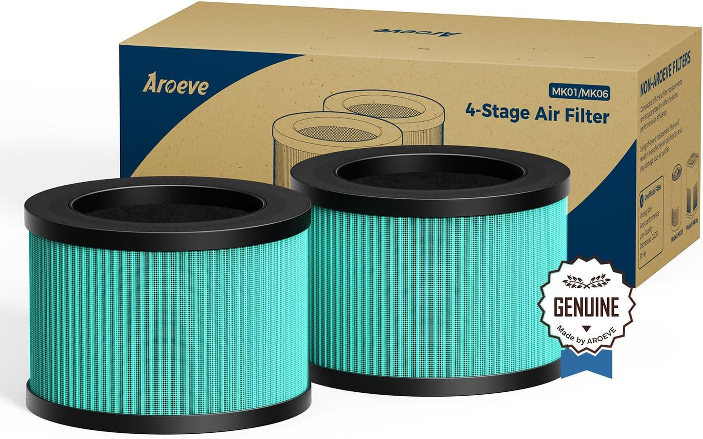 AROEVE Pet Allergen Air Filter Duo
