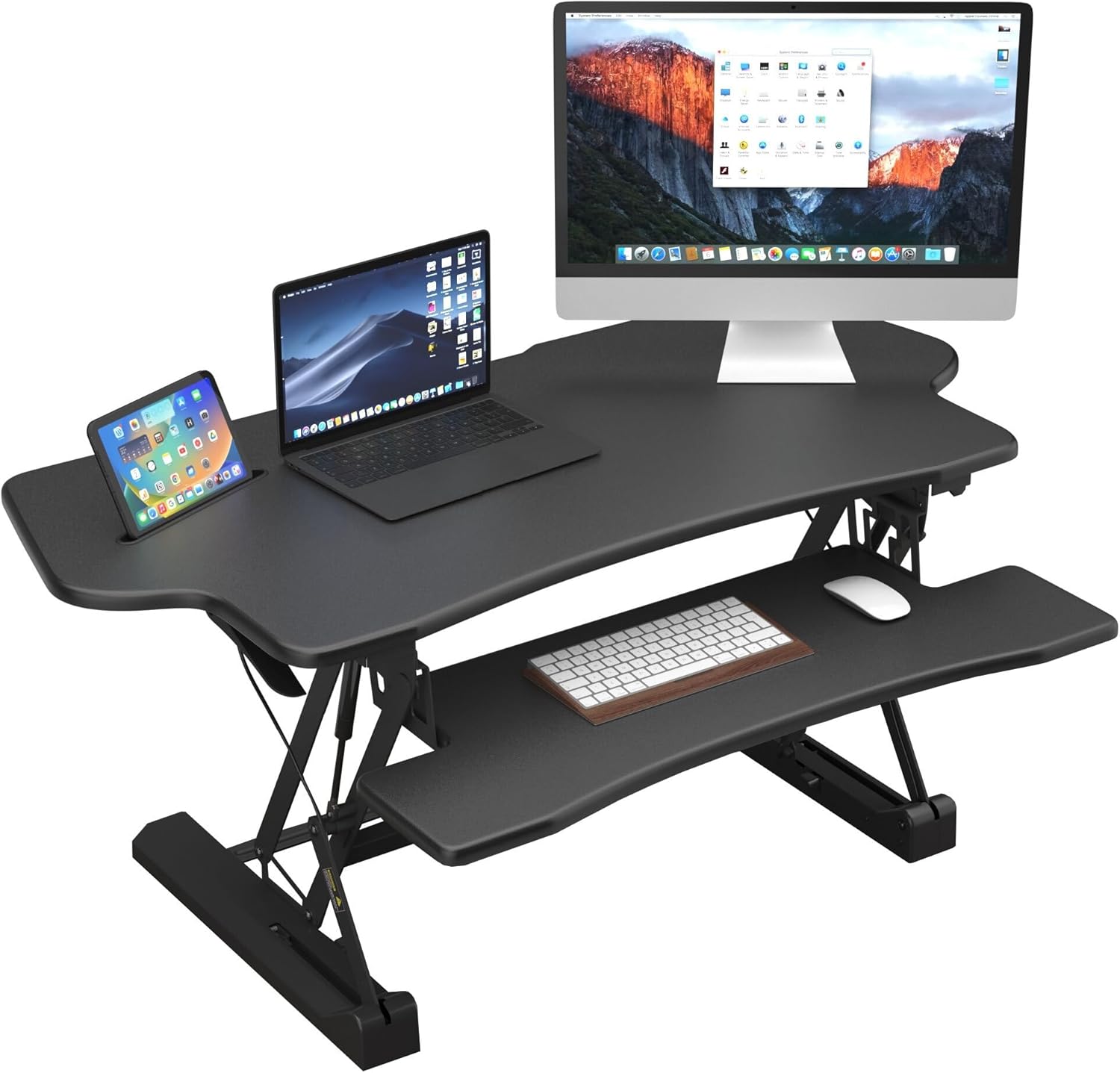 Mount-It! Extra Large Standing Desk Converter - Dual Monitor Support