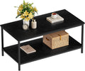 SAYGOER Modern 2-Tier Coffee Table - Space-Saving Storage