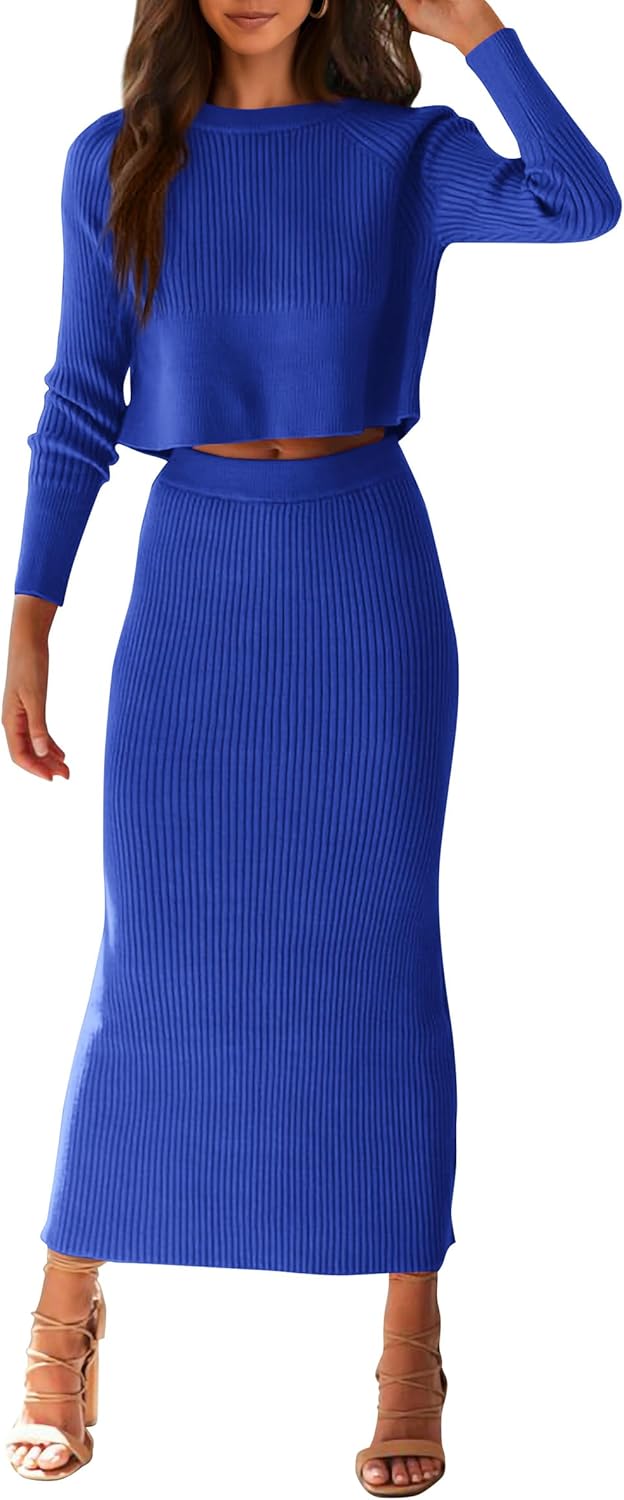 PRETTYGARDEN Women's 2 Piece Sweater Set for Casual Winter Style
