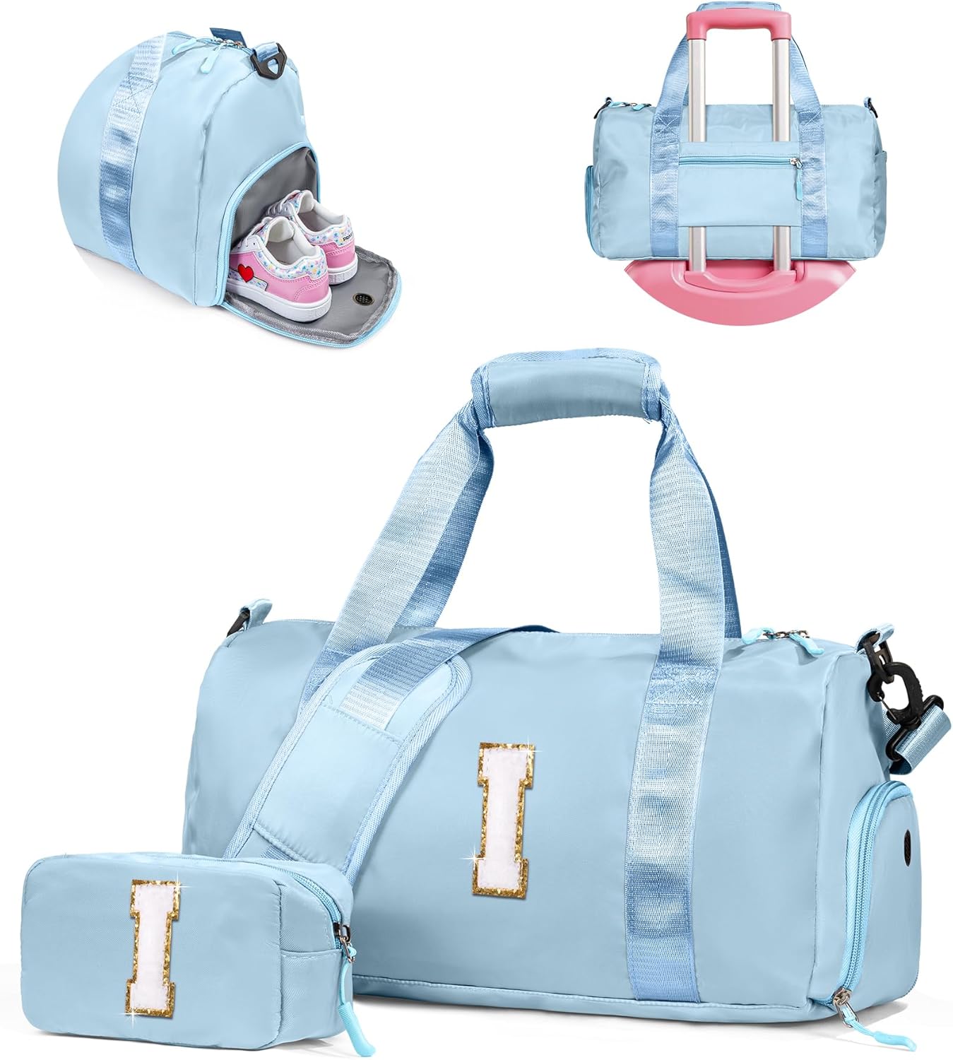 Personalized Gym Bag for Granddaughter with Shoe Compartment