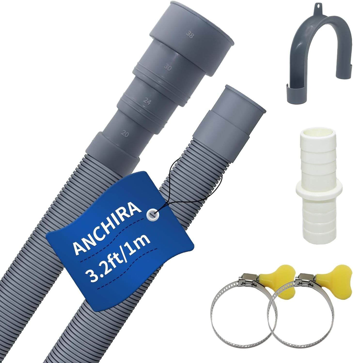 Universal Flexible Washer Drain Hose Kit | Anchira