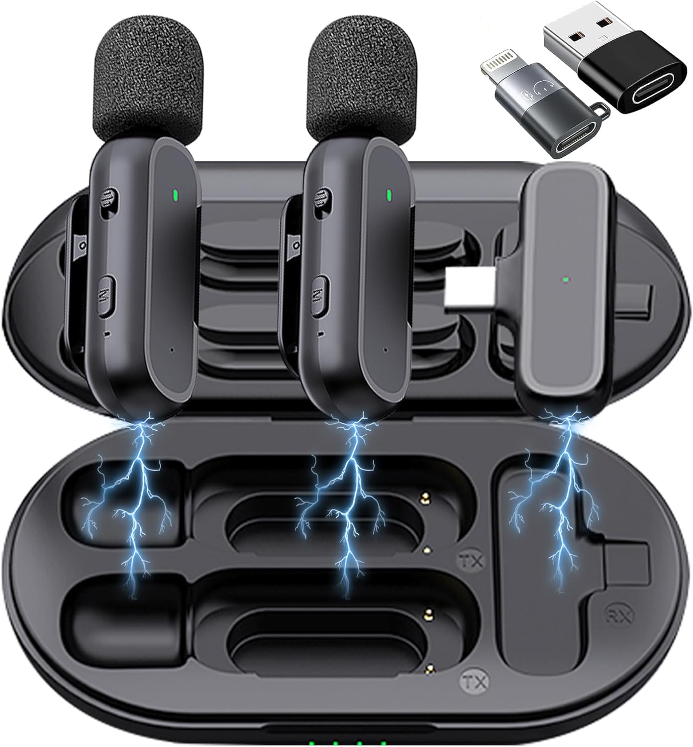 Wireless Lavalier Mic Duo: Noise Reduction, Plug-Play - Caiord