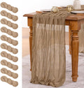 Cheesecloth Table Runner 160 in x 35 in - Boho Rustic Gauze for Events