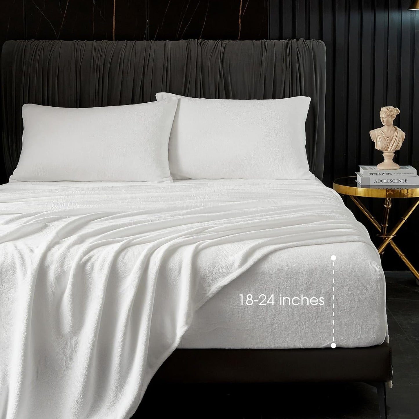 HYPREST 250 GSM Velvet Sheets Queen Set for Ultimate Comfort