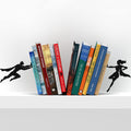 Superhero Bookends for Shelves - Heavy Duty Hidden Metal Bookends