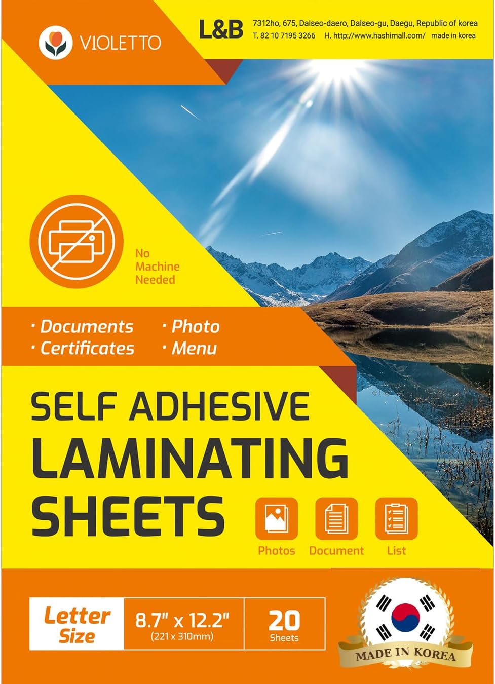 VIOLETTO Self-Adhesive Laminating Sheets - Ultimate Protection!