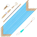 16.8ft Fiberglass Fish Tape Wire Pulling Kit - Low Friction Rods