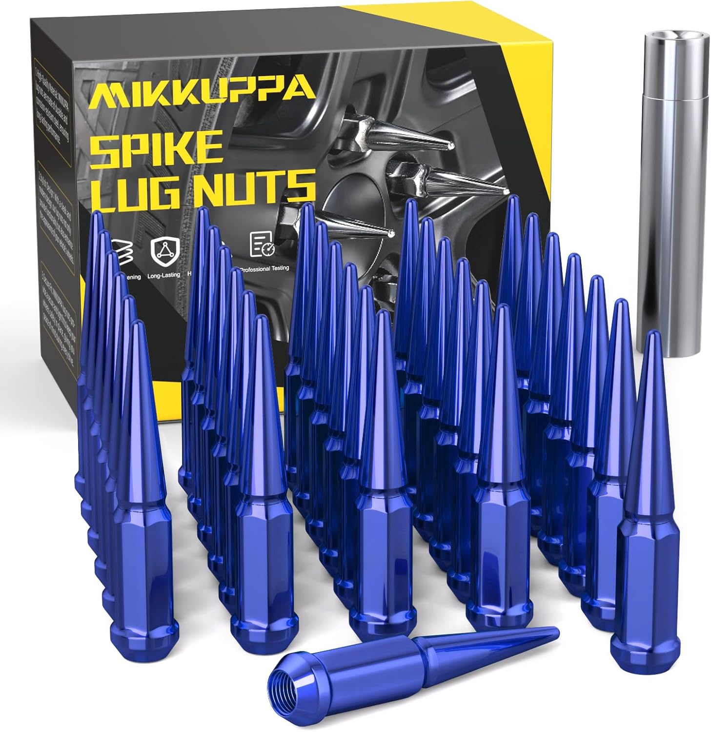 MIKKUPPA M14x1.5 Wheel Spike Lug Nuts for Chevy and Ford