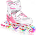 4 Size Adjustable Inline Skate for Kids - Light Up Wheel Beginner