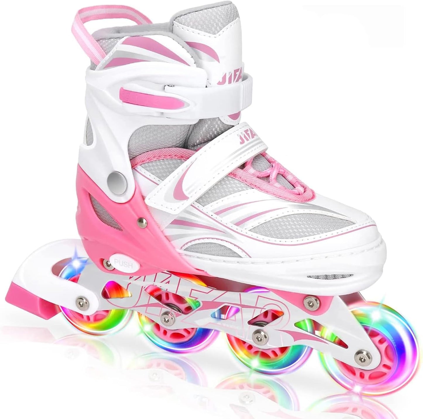 4 Size Adjustable Inline Skate for Kids with Light Up Wheels