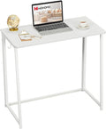 Small Folding Desk 39.4 in - Space-Saving Foldable Laptop Table