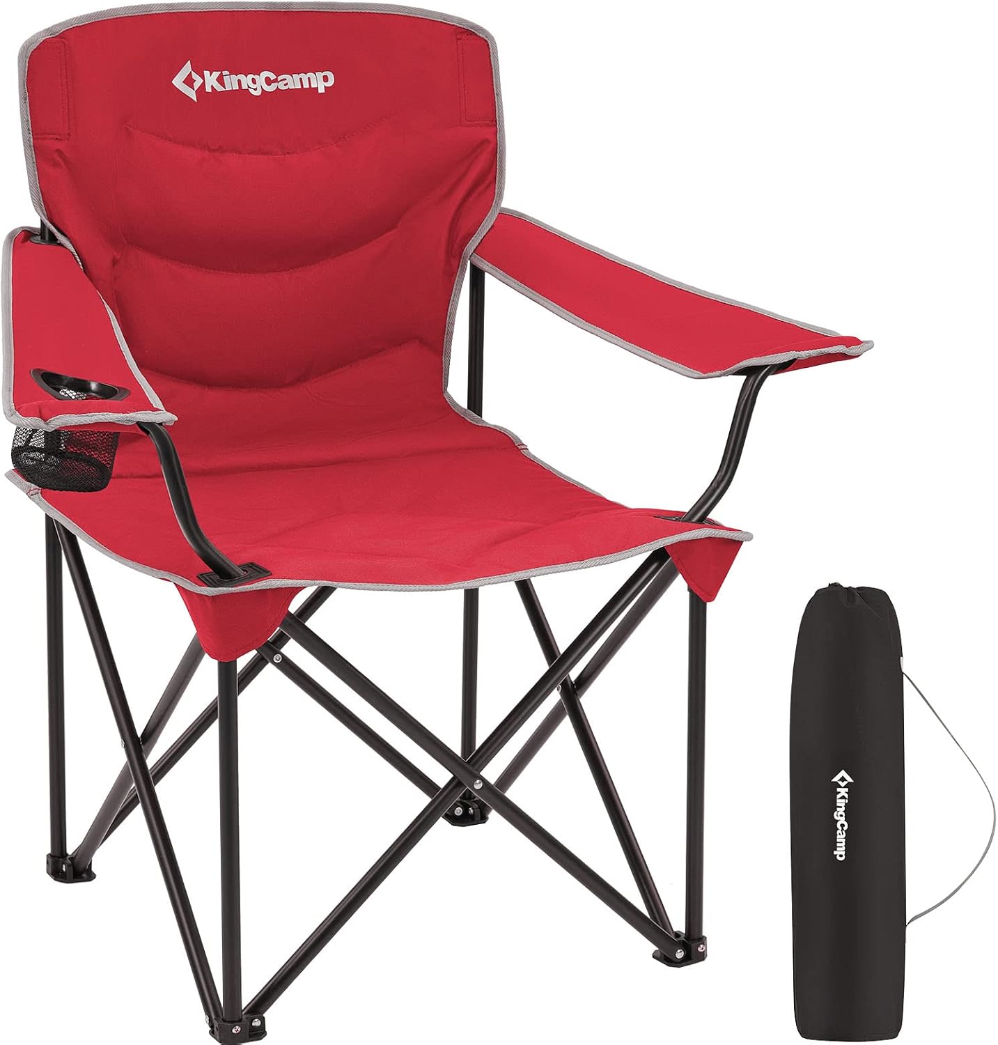 KingCamp Oversized Quad Chair - 300lbs Capacity - Portable & Padded - Ideal for Outdoor Adventures!