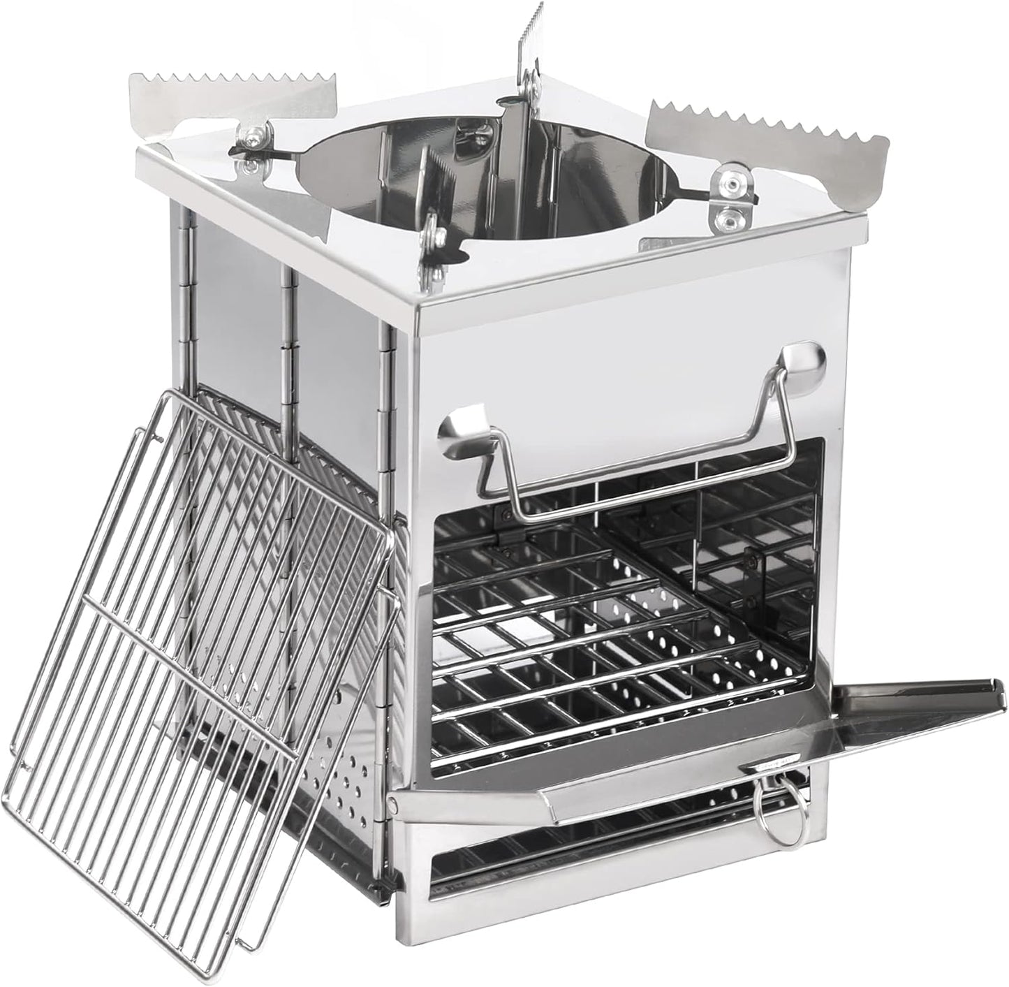 Portable Wood Burning Folding Camp Stove for Outdoor Adventures