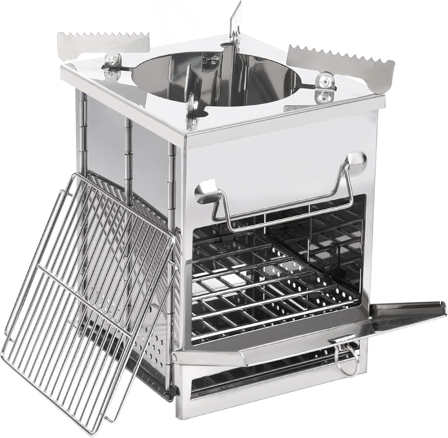 Portable Wood Burning Folding Camp Stove for Outdoor Adventures