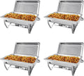 4 Pack 8QT Chafers and Buffet Warmers Sets for Catering Events