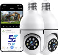 Light Bulb Security Cameras Outdoor 2K WiFi Bulb Camera - Color Night