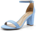 Womens Chunk Low Heel Pump Sandals - 3in Chunky Lift for All-Day Wear