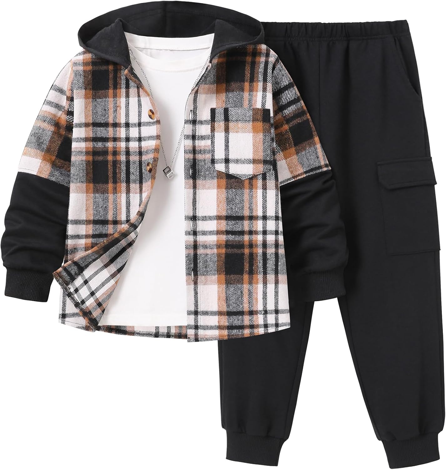 Boys Clothes Sweatsuit Set with Hoodie and Jogger Pants for Kids