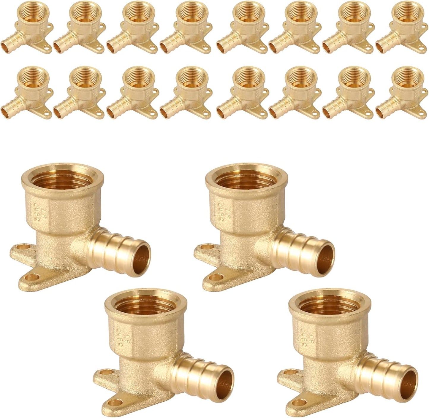 20-Pack 3/4 Inch Brass Crimp Drop Ear Elbow Fittings Review
